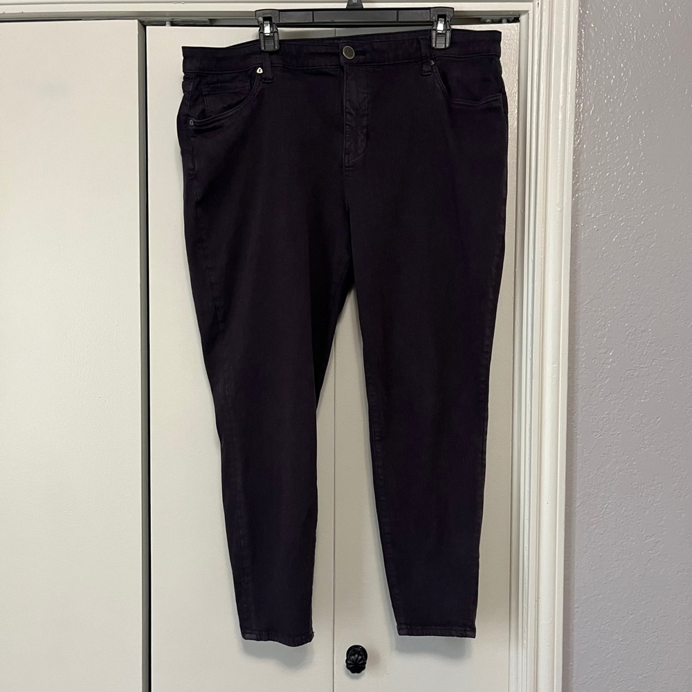 KUT from the Kloth Plus Size 18W Purple Wash Denim Skinny Leg Ankle Jeans - Picture 5 of 5
